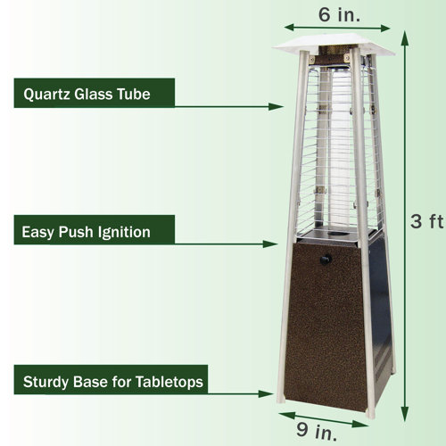 Hanover 9500 BTU Propane Tabletop Patio Heater & Reviews Wayfair